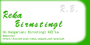 reka birnstingl business card